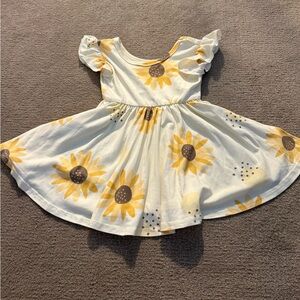 ⭐️3 for $25⭐️Dot Dot Smile Yellow Sunflower Kids Dress